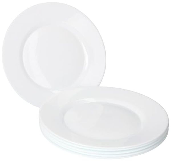 Bormioli Rocco Toledo 6-tlg. Speiseteller Set Ø 25 cm I Weißes Opalglas