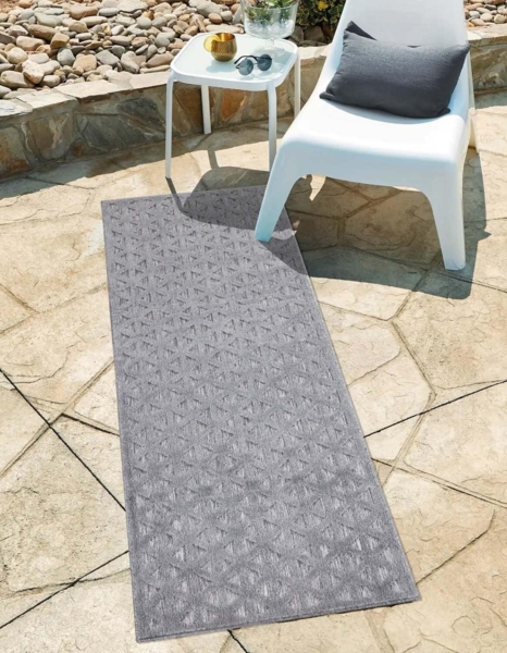 Carpet City Teppich In-& Outdoorteppich Santorini 446, 3D-Effekt, Geo-Muster, rechteckig, Höhe: 5 mm, Wetterfest & UV-beständig für Terrasse, Balkon, Küche, Flur