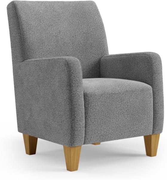 Cavadore Sessel Vida / Polstersessel im trendigen Design / 74 x 93 x 81 / Chenille, Grau