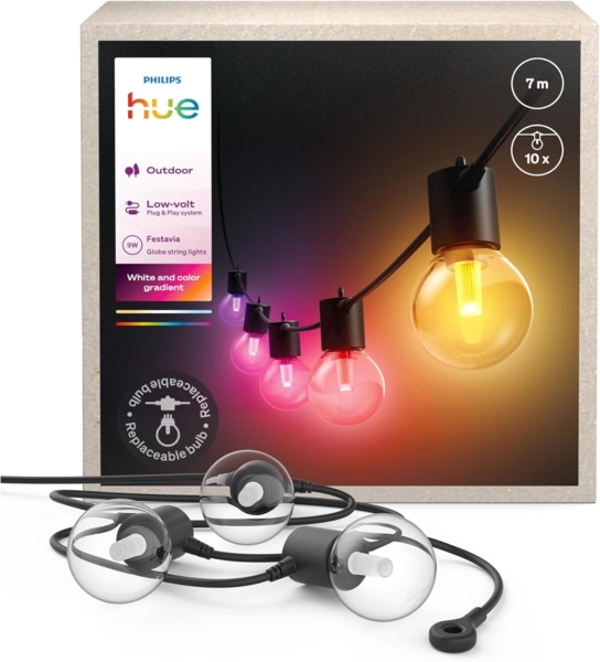 Philips Hue Festavia Globe Outdoor Lichterkette 7 m EU