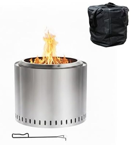 Relaxdays Feuerschale ohne Rauch 40,5 x 49 cm