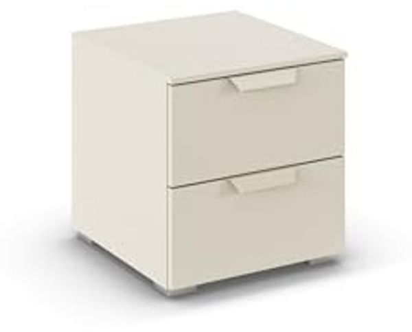 rauch Aditio Box, Nachttisch, 2 Schubladen, mit Softclose-Funktion, Farbe Beige, BxHxT 40x42x42cm