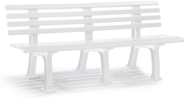 Blome 'Ibiza' Parkbank, 2-Sitzer, Kunststoff, Weiß, 75 x 55 x 120 cm Bild 8