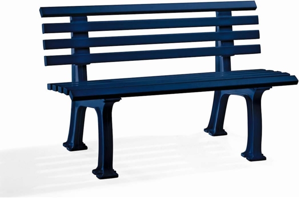 Blome 'Ibiza' Parkbank, 2-Sitzer, Kunststoff, Weiß, 75 x 55 x 120 cm Bild 4