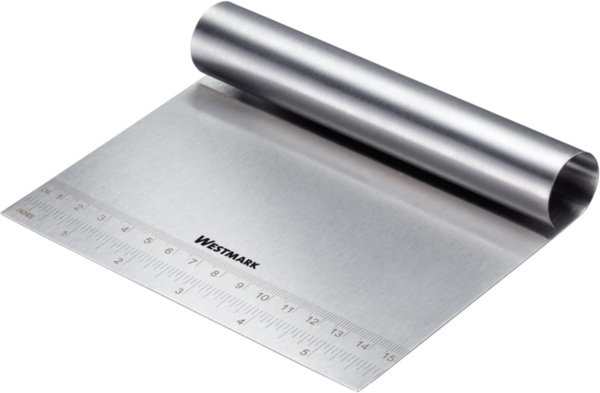 WESTMARK Teigschaber Karte mit Skala, Teigspachtel zum einfachen Schneiden und Streichen, Edelstahl, für Fondant oder Teig