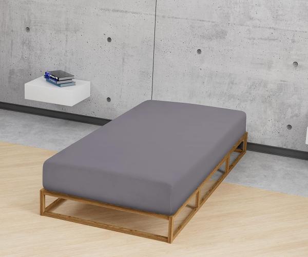 Biberna Jersey-Spannbetttuch, 100 % Baumwolle, Silber / Grau, 1x 140x200 cm - 160x200 cm Bild 5