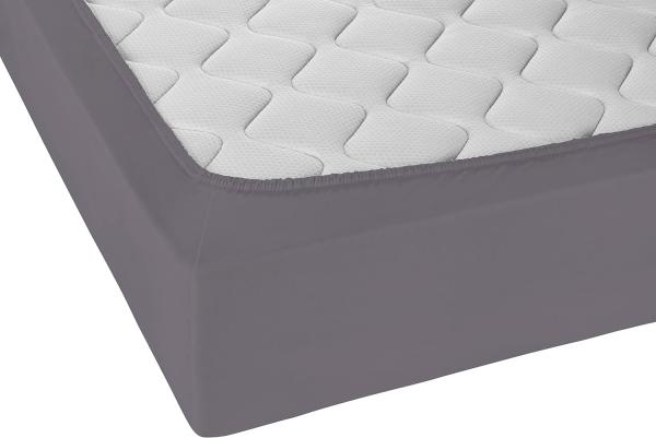 Biberna Jersey-Spannbetttuch, 100 % Baumwolle, Silber / Grau, 1x 140x200 cm - 160x200 cm Bild 3