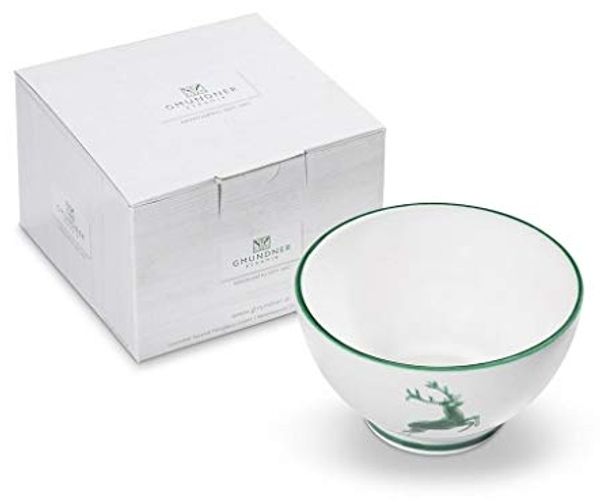 Gmundner Keramik Grüner Hirsch, Müslischale groß (Ø 14cm)