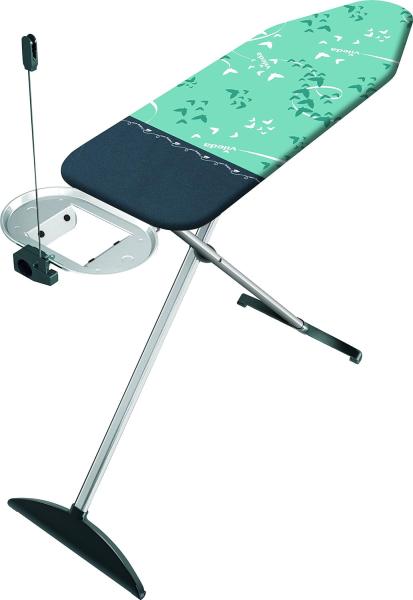Vileda Park & Go Plus Bügeltisch mit integrierter Bügeleisenparkzone, 120x38 cm
