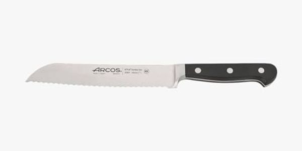 Arcos 256400 Brotmesser, Acier_inoxydable, Schwarz, 180 mm