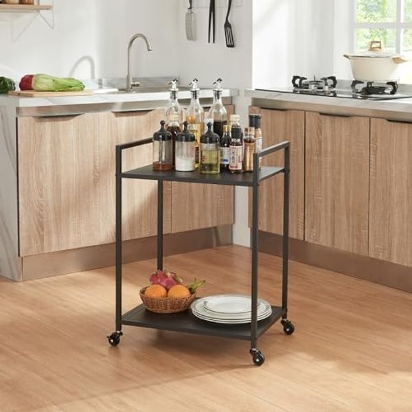 Servierwagen Lesja Metall Schwarz [en. casa]