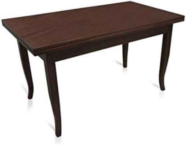 Dmora Ausziehbarer Tisch, Walnussfarbe, 160 x 85 x 79,50 cm, mit 2 Verlängerungen von 40 cm