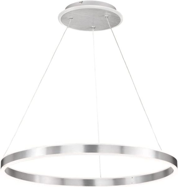 LED Pendelleuchte, Metall, silber, dimmbar, Höhenverstellbar