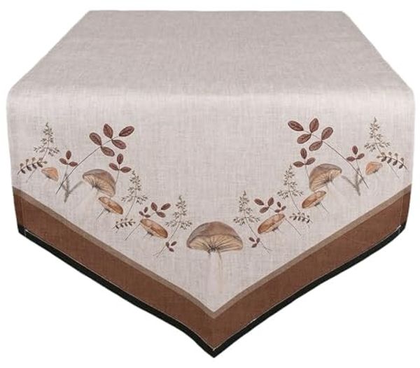 Clayre & Eef Tischläufer Little Fall Jewels (Set 1-tlg, 1-teilig), Tischläufer Tischdecke ca. 50x160cm Baumwolle