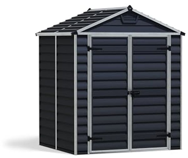 Palram - Canopia Kunststoff Gerätehaus Skylight 65 | Dunkelgrau | 154 x 185 x 217 cm