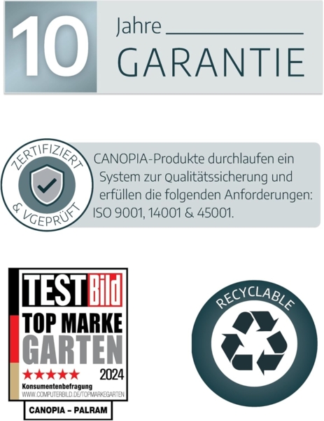 Palram - Canopia Kunststoff Gerätehaus Skylight 65 | Dunkelgrau | 154 x 185 x 217 cm Bild 8