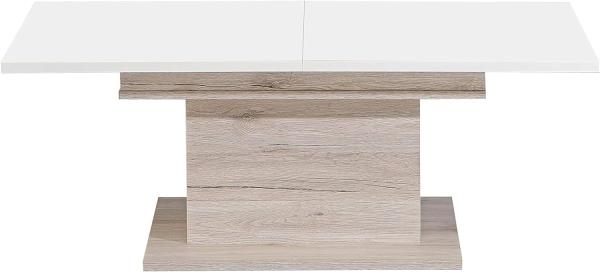 FORTE Coffee Tables Couchtisch, Holzwerkstoff, Beige/Braun/Weiß, 120 x 45,1 x 70 cm