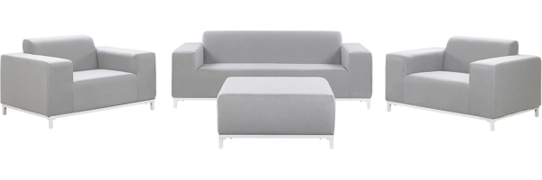 Lounge Set mit Tisch ROVIGO Hellgrau