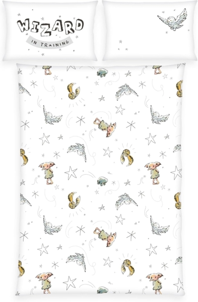 Harry Potter Babybettwäsche Harry Potter, Flanell, 2 teilig, mit niedlichem Allover-Print