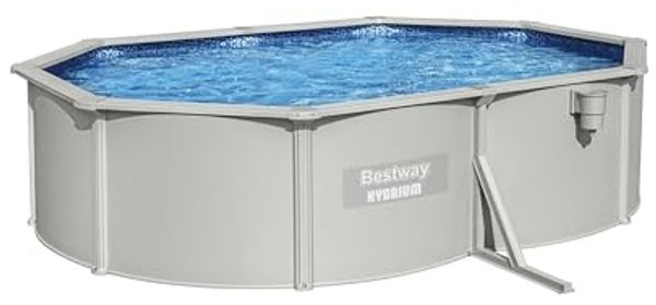 Bestway Hydrium 56586-4 16296 l Gerahmter Pool Kind & Erwachsener Leiter Blau Grau 167 3 kg