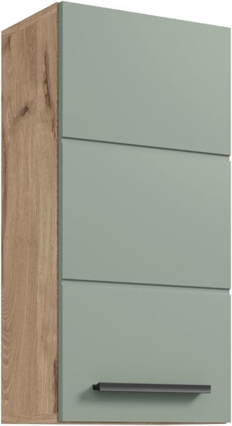 71-565-EY Hängeschrank VISTA Badschrank in Viking Oak / Schilf Grün ca. 34 x 70 x 23 cm