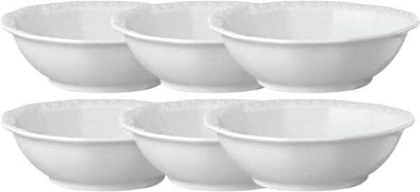 Rosenthal Geschirr-Set Maria Weiss Müslischalenset 17 cm 6tlg, Porzellan