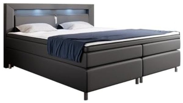 Boxspringbett Hotelbett Hypnos mit LED 120x200 H4 Grau