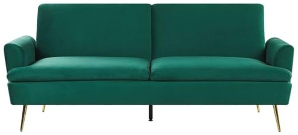 Schlafsofa 3-Sitzer Samtstoff dunkelgrün VETTRE