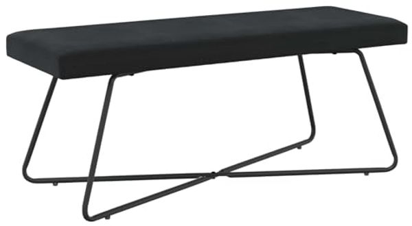 vidaXL Bank Uni Schwarz 110 x 40 x 45 cm Samt 42038349