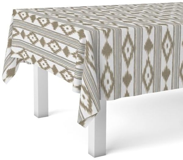 Martina Home Tischdecke, Wachstuch, Malorqui, Braun, 300x140 cm