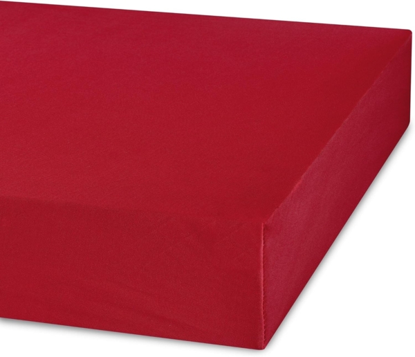 CelinaTex Spannbettlaken Jade Spannbetttuch Mikrofaser 140x200-160x200cm bordeaux, Polyester, (1 Stück), allergikergeeignet,atmungsaktiv,bügelfrei,dauerelastisch und weich Bild 2