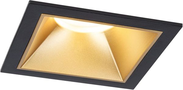 Paulmann 93131 LED Cole Coin Einbauleuchte eckig 2700K Schwarz Gold 3-Step-Dim IP44
