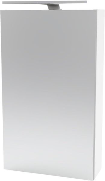 Fackelmann SBC SCENO Gäste-WC Spiegelschrank 40 cm, Weiß matt, rechts