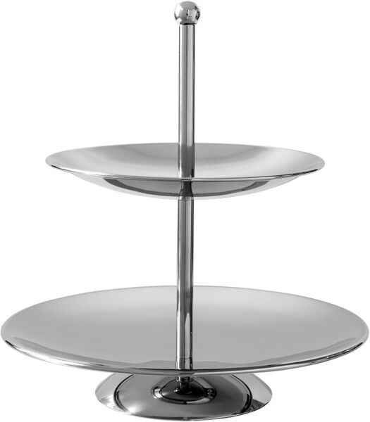 Fink Etagere Samuel, Edelstahl, runde 2er Etagere