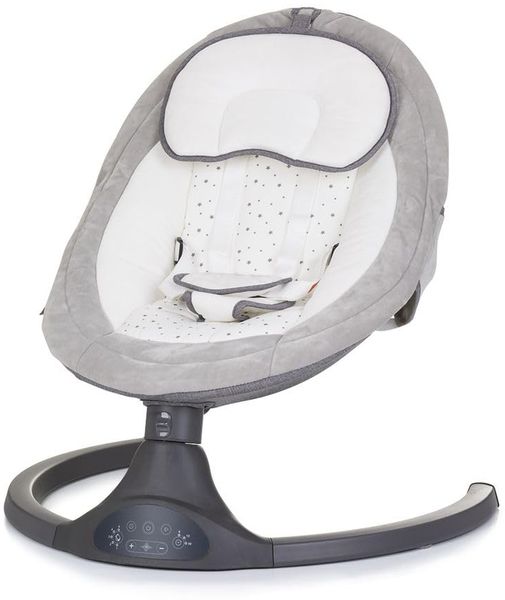 Chipolino Babywippe Brida, Fernbedienung Moskitonetz, Kissen, Plüschtiere, Timer grau Bild 4