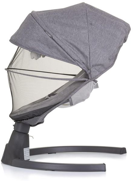 Chipolino Babywippe Brida, Fernbedienung Moskitonetz, Kissen, Plüschtiere, Timer grau Bild 5
