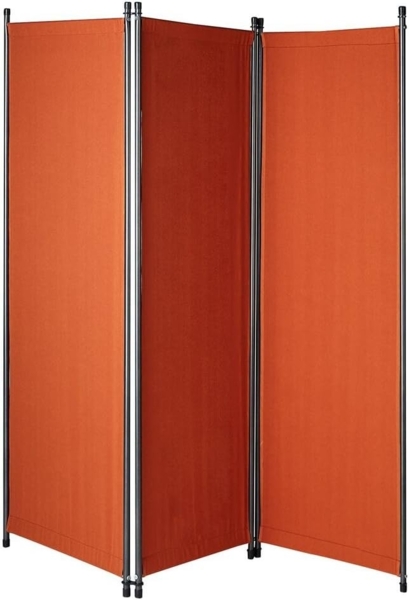 Paravent 3-tlg. terracotta