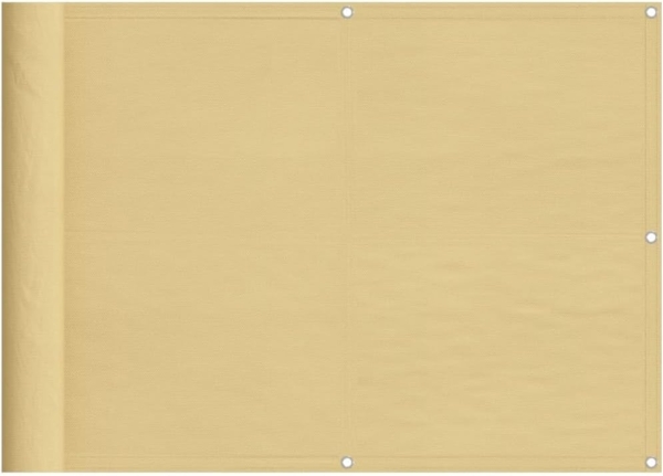 vidaXL Balkonsichtschutz Sandfarben 75x1000 cm 100 % Polyester-Oxford 4000027