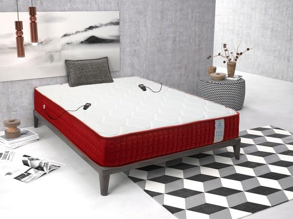 Imperial Confort Helsinki - Viskoelastische Matratze aus Graphen, mit Massage, 135x200 cm, Dicke 25 cm - wendbar