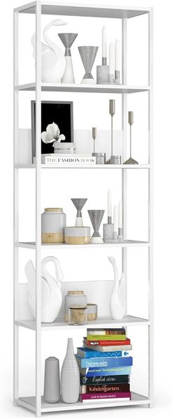 AKORD | Loft 60 cm Bücherregal | Moderner Schrank | Minimalistisch | Bücher Regal | Praktisch | Hochwertig | 6 Einlegeböden | Leicht zu montieren | 24 Monate Garantie