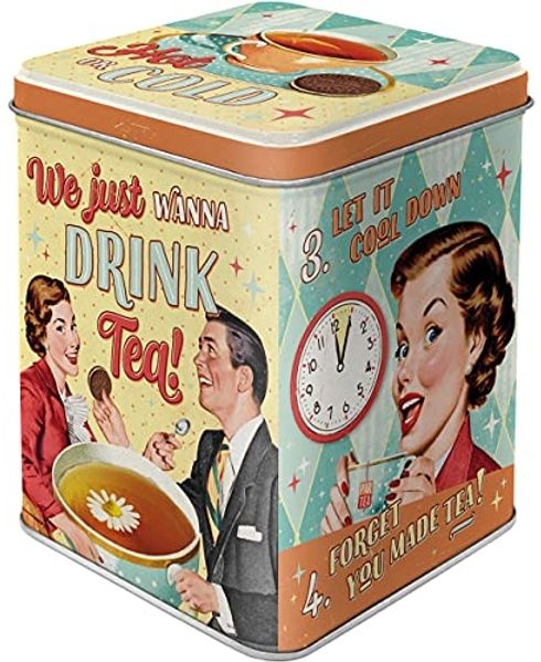 Nostalgic-Art Teedose Teedose Vorratsdose Gewürzdose aus Metall - Tea & Cookies