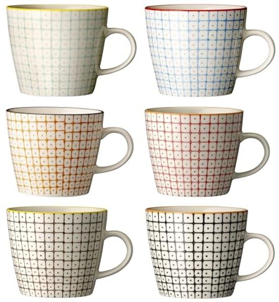 Kaffeetasse Kaffeebecher Henkeltasse CARLA MUGS 6er Set Bloomingville