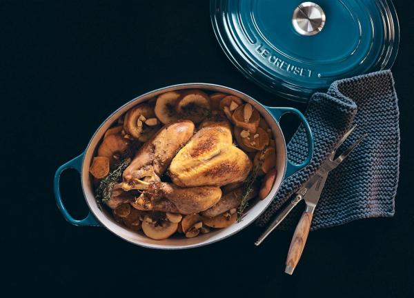 Le Creuset Bräter 'Signature' , Gusseisen , Oval, für alle Herdarten und Induktion geeignet, Deep Teal, 31,0 cm Bild 7