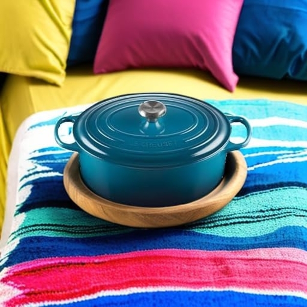Le Creuset Bräter 'Signature' , Gusseisen , Oval, für alle Herdarten und Induktion geeignet, Deep Teal, 31,0 cm Bild 5