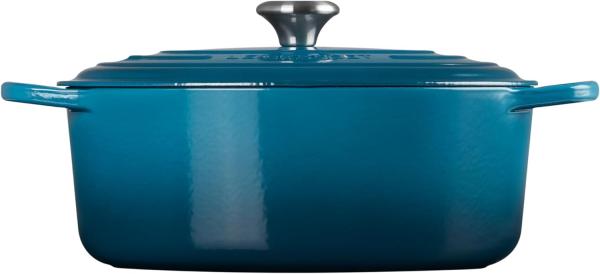 Le Creuset Bräter 'Signature' , Gusseisen , Oval, für alle Herdarten und Induktion geeignet, Deep Teal, 31,0 cm Bild 3