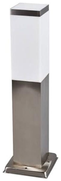 Lindby Außen-Stehlampe Lorian, Edelstahl Alu IP44, 1 x 15 W LED