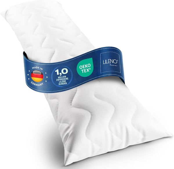 LILENO HOME Seitenschläferkissen 40 x 145 (1er Set) – 95 °C waschbar, Oeko-Tex & Made in DE – Kissen Seitenschläfer 40x145 anpassbar für himmlischen Schlaf – weicher & geruchsfreier Bezug