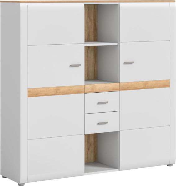 Highboard Ashton - Ashgrey / Rivera Eiche