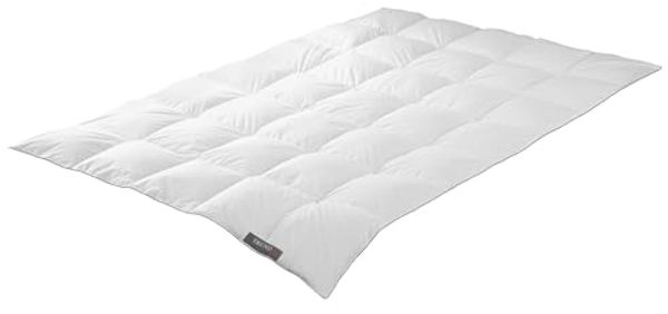 Badenia Trendline Princess Feder-/Daunendecke, Baumwolle, Weiß, 155 x 220 x 5 cm