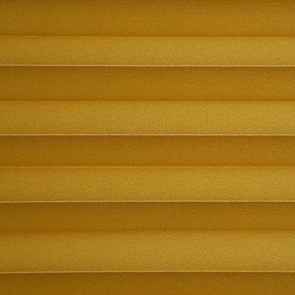 ondeco Plissee ohne Bohren mit Klemmträger viele Farben, Sonnenschutz für Fenster innen, Lichtschutz und Blickdicht, Plissee klemmfix Faltrollo Sichtschutz für Tür - Gold-Ocker - 100x130 cm Bild 8